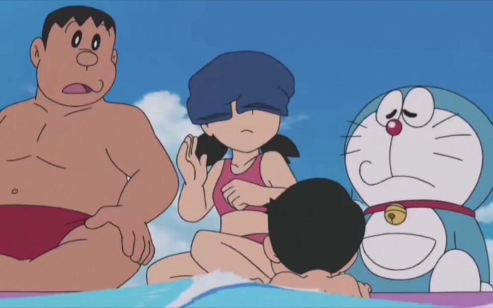 【哆啦a梦名场面】大雄的泳裤不小心掉在静香头上_哔哩哔哩_bilibili