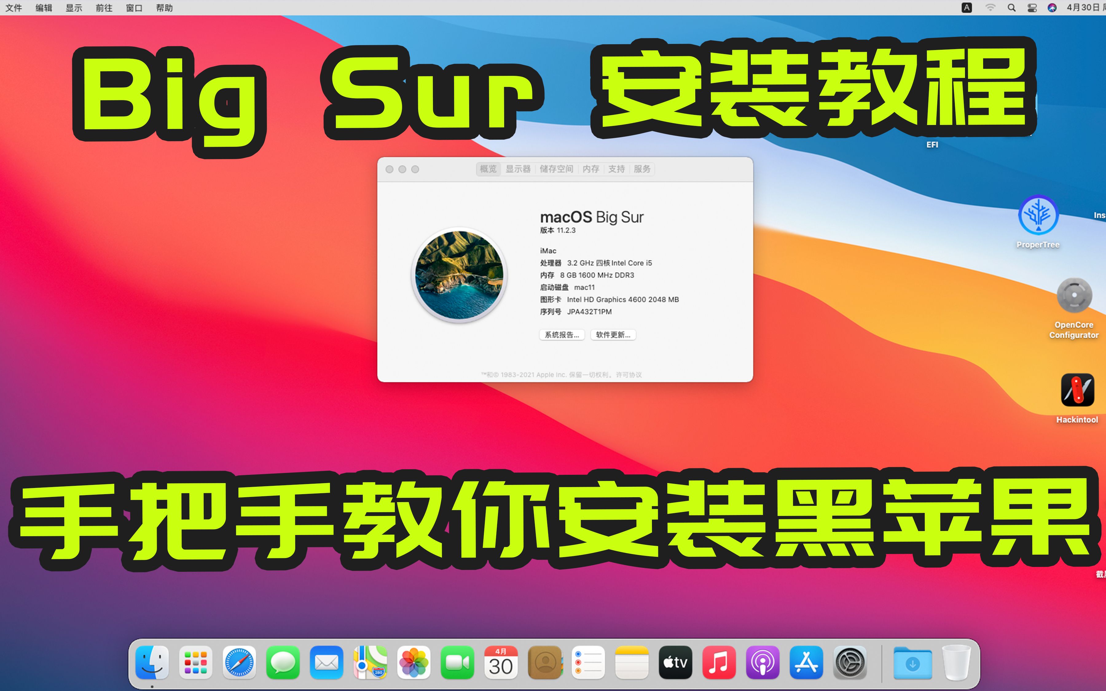 手把手教小白安装BigSur黑苹果哔哩哔哩bilibili