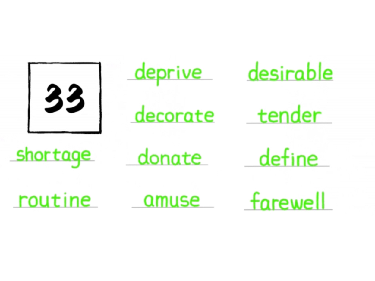 【四级单词打卡—33】手写|音标|中英文朗读