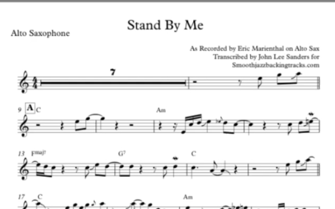 [图]《stand by me 》Eric Marienthal版伴奏