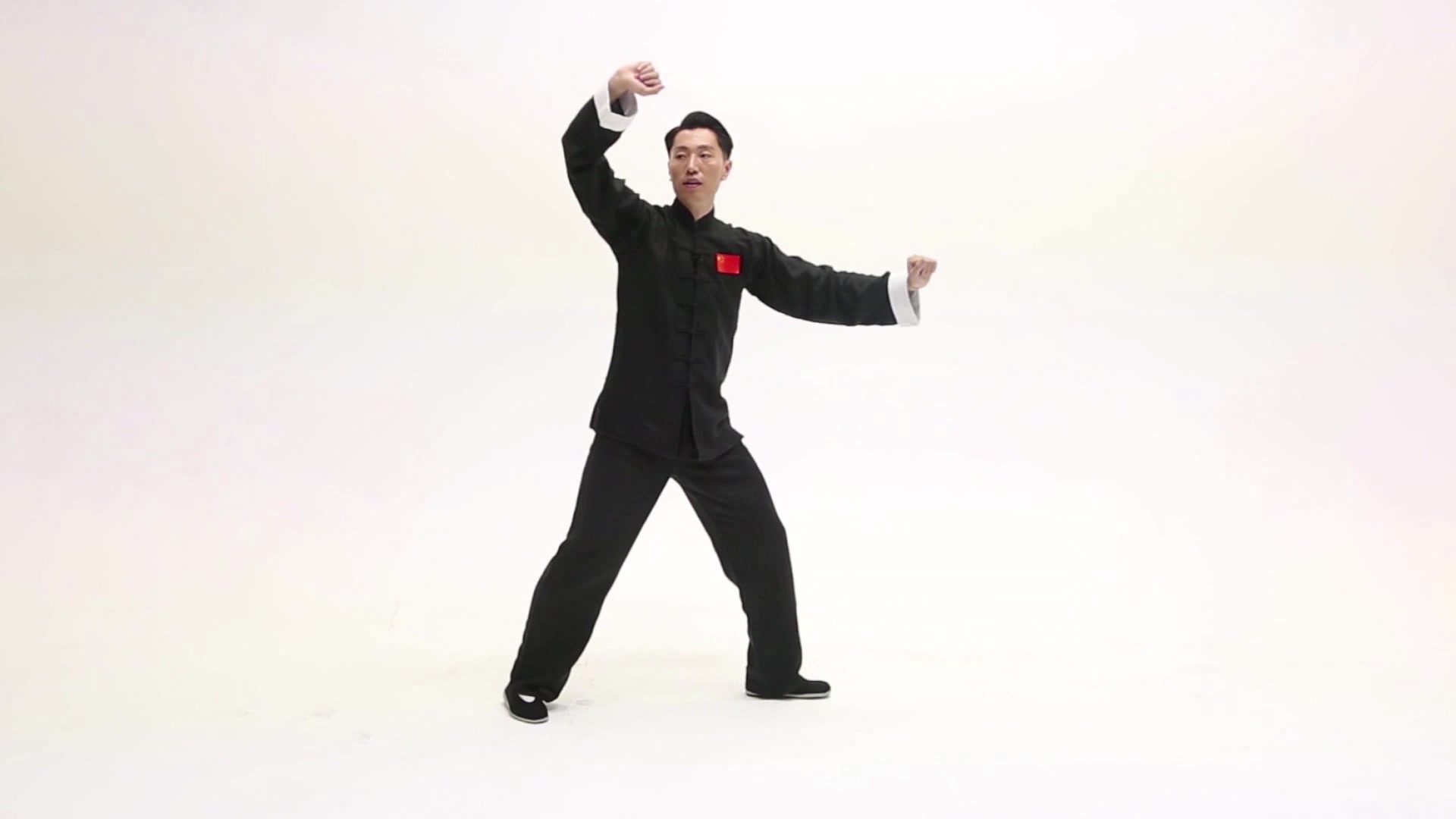 跟世界冠军柴云龙老师学太极24式太极拳讲解版第二十式闪通臂