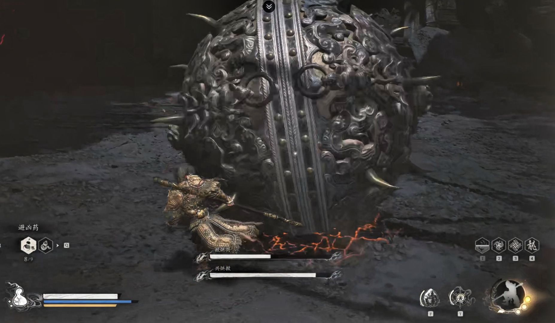 云电脑玩黑神话悟空 这大铁球居然是2个人合体的?