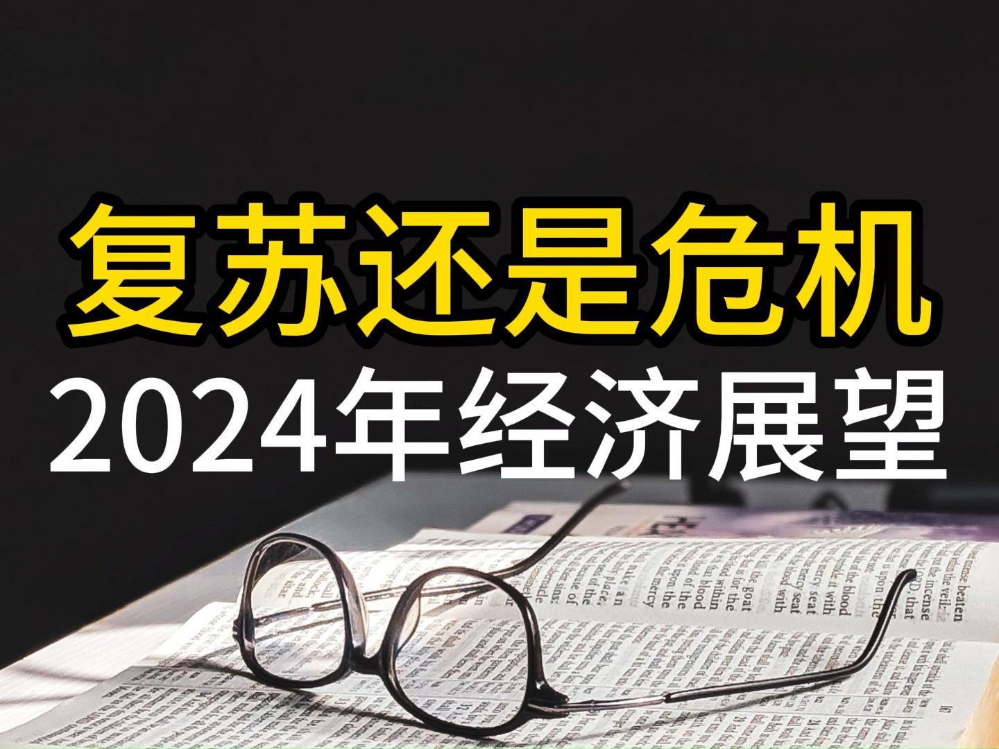 2024年经济展望,复苏还是危机?哔哩哔哩bilibili