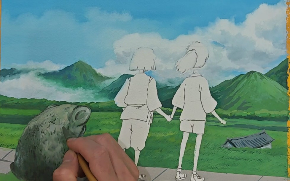 宫崎骏动漫场景|手绘教程