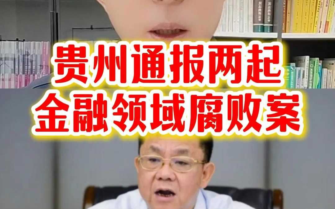 贵州通报两起金融领域腐败案哔哩哔哩bilibili