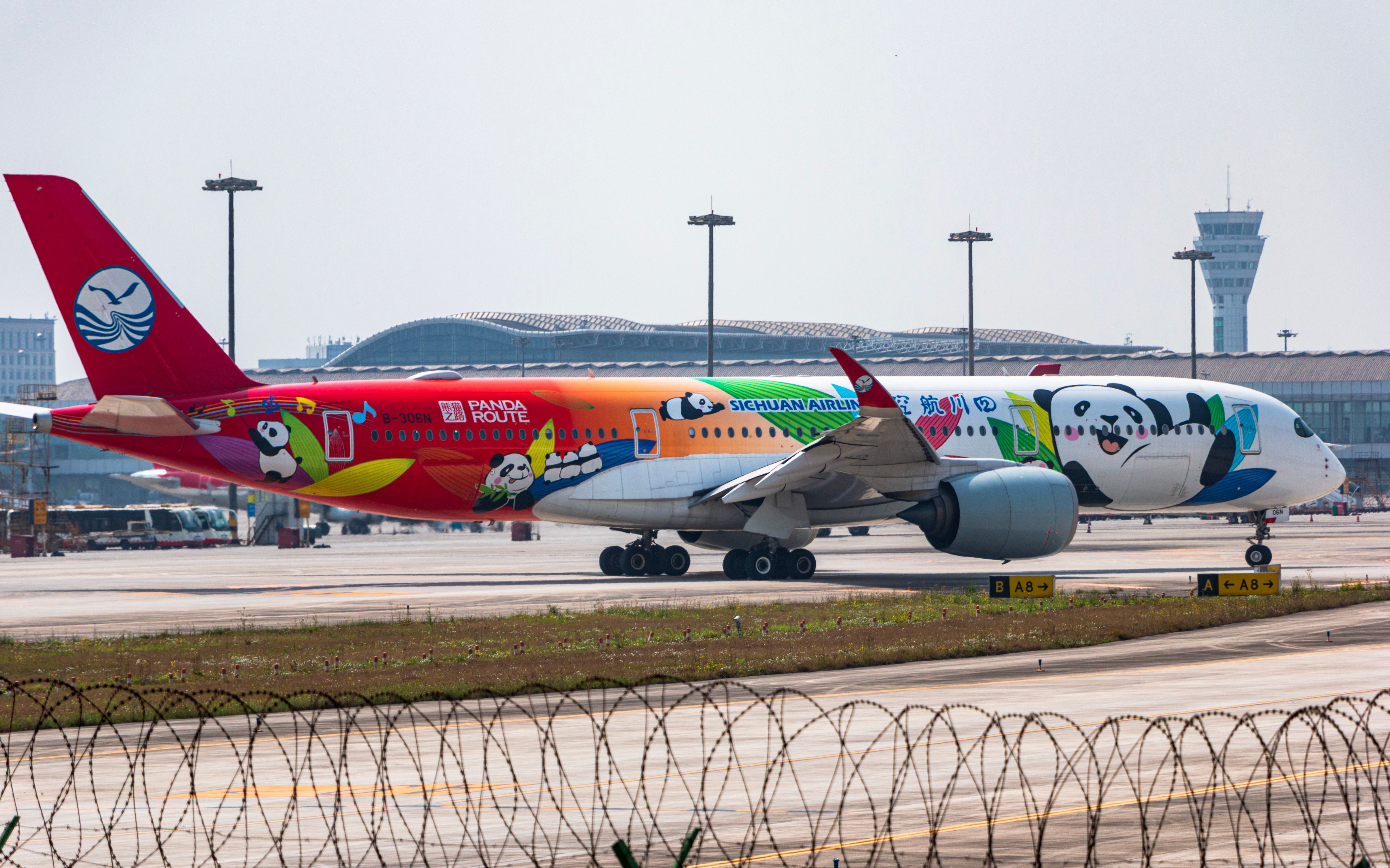 成都双流拍机3-29 川航350熊猫彩绘 厦航787联合梦想号_哔哩哔哩 (゜