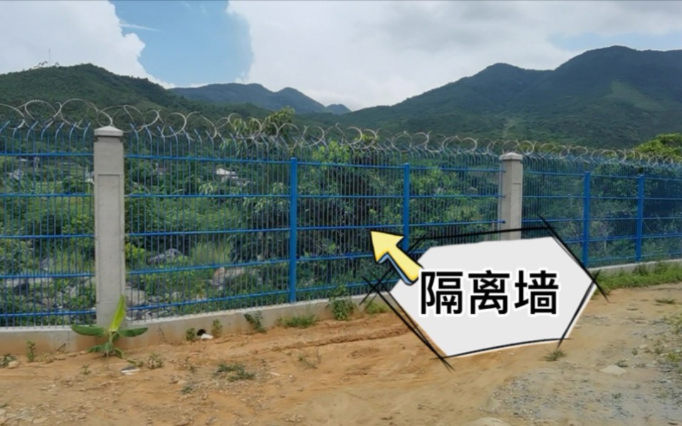 中国越南边境为防止偷渡中国修建了隔离墙
