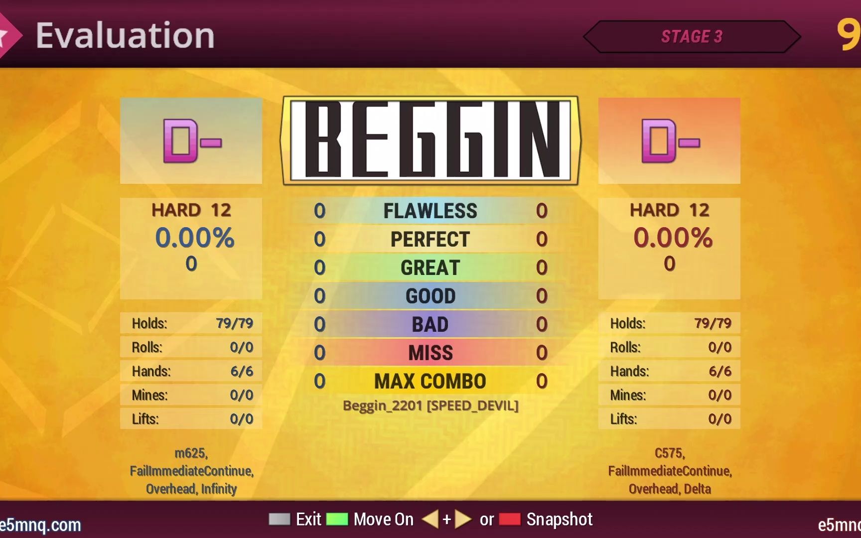 【e舞成名】beggin_2201 竞速疯狂12星 跳舞机脚谱 带节奏音 去掉变速