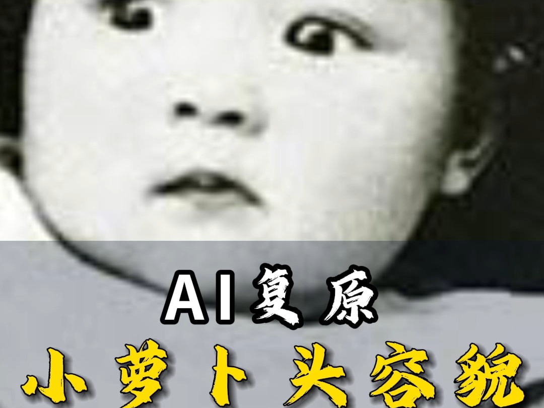 AI复原小萝卜头容貌哔哩哔哩bilibili