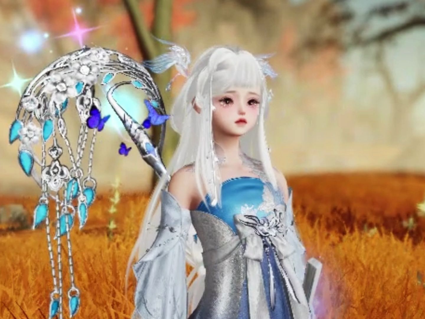 【剑网3】90级白月光大橙武展示:枫木晚晴