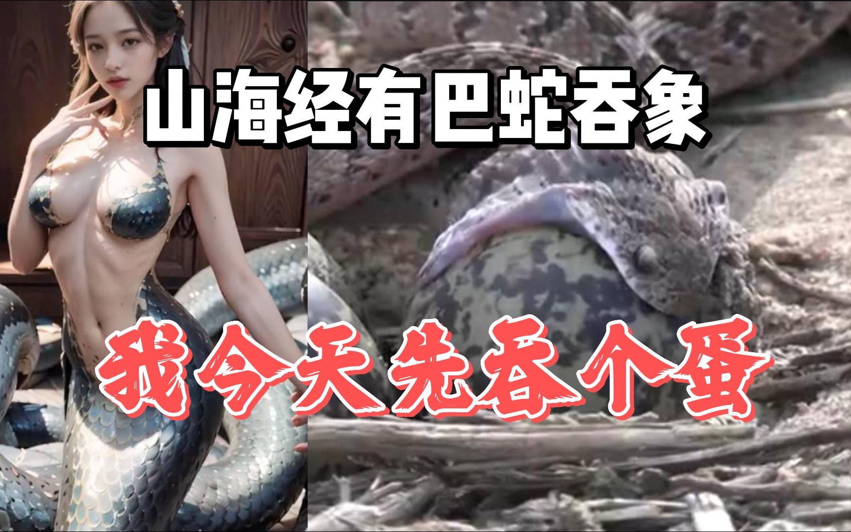 山海经有巴蛇吞象,我先吞个蛋不过分吧!