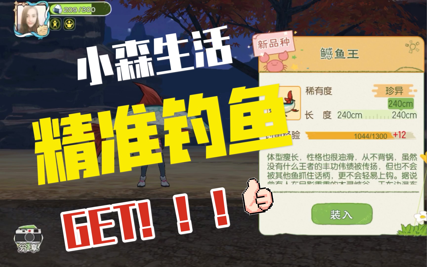 【川岛菜菜】《小森生活 》精准钓鱼攻略_哔哩哔哩_bilibili