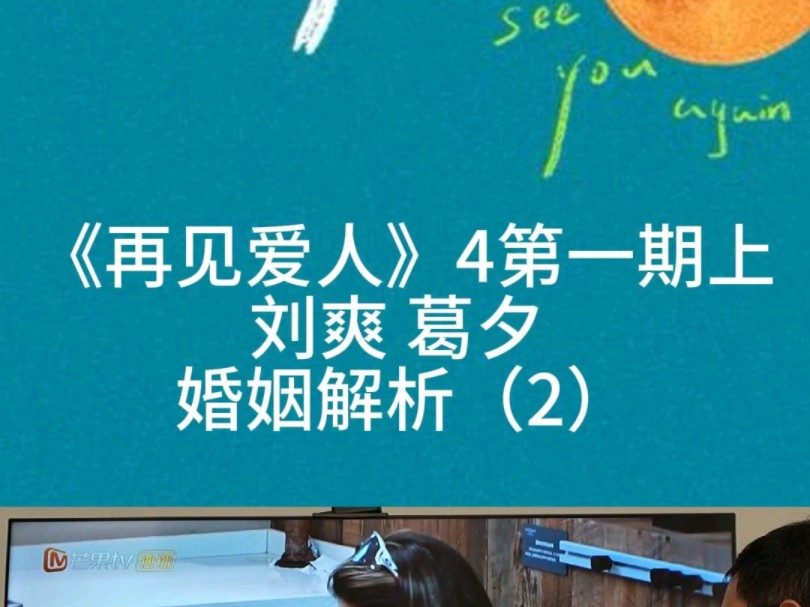 《再见爱人》4第一期上刘爽葛夕婚姻解析(2)哔哩哔哩bilibili