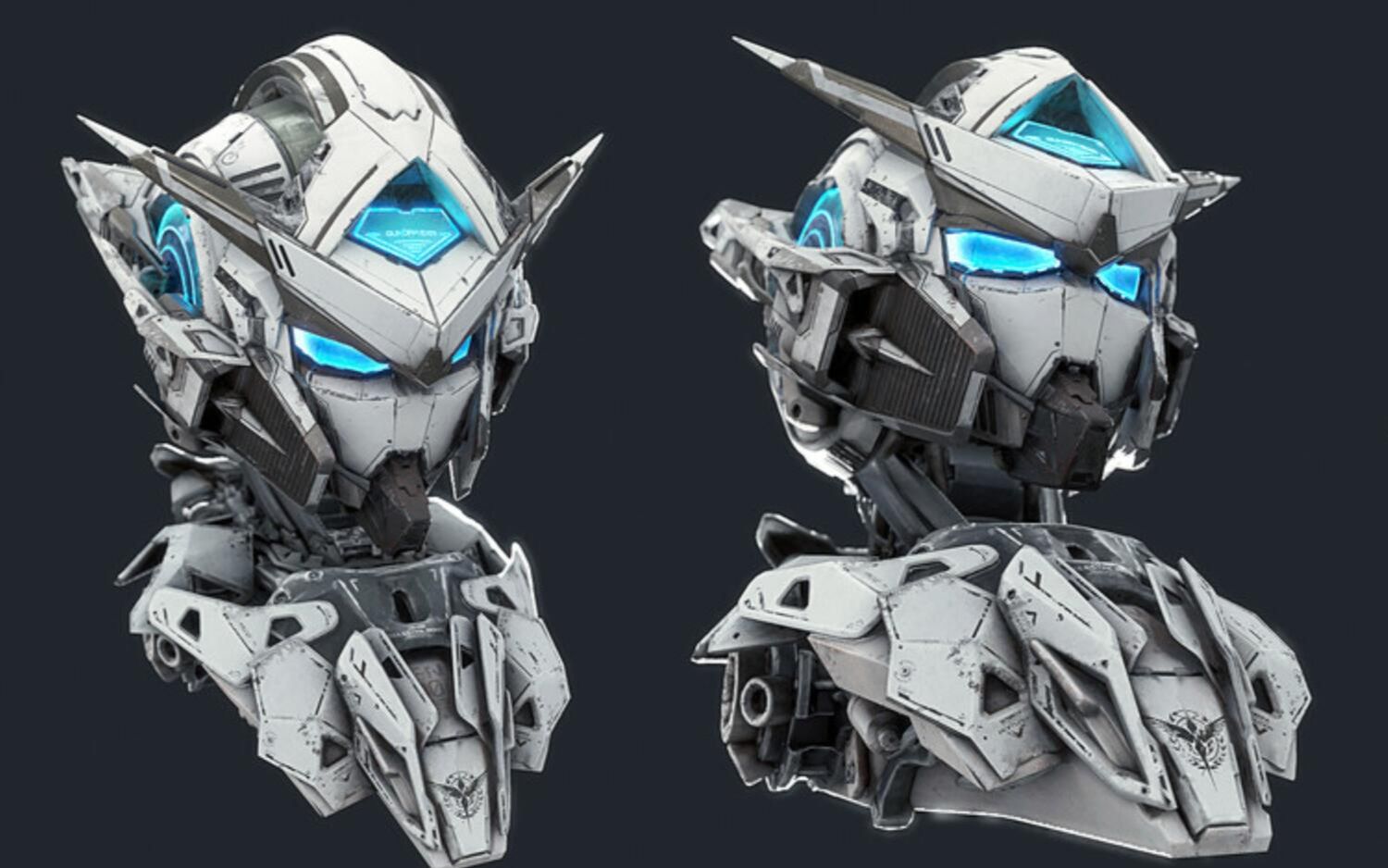 maya高达建模超详细高达头部模型布线卡线结构讲解