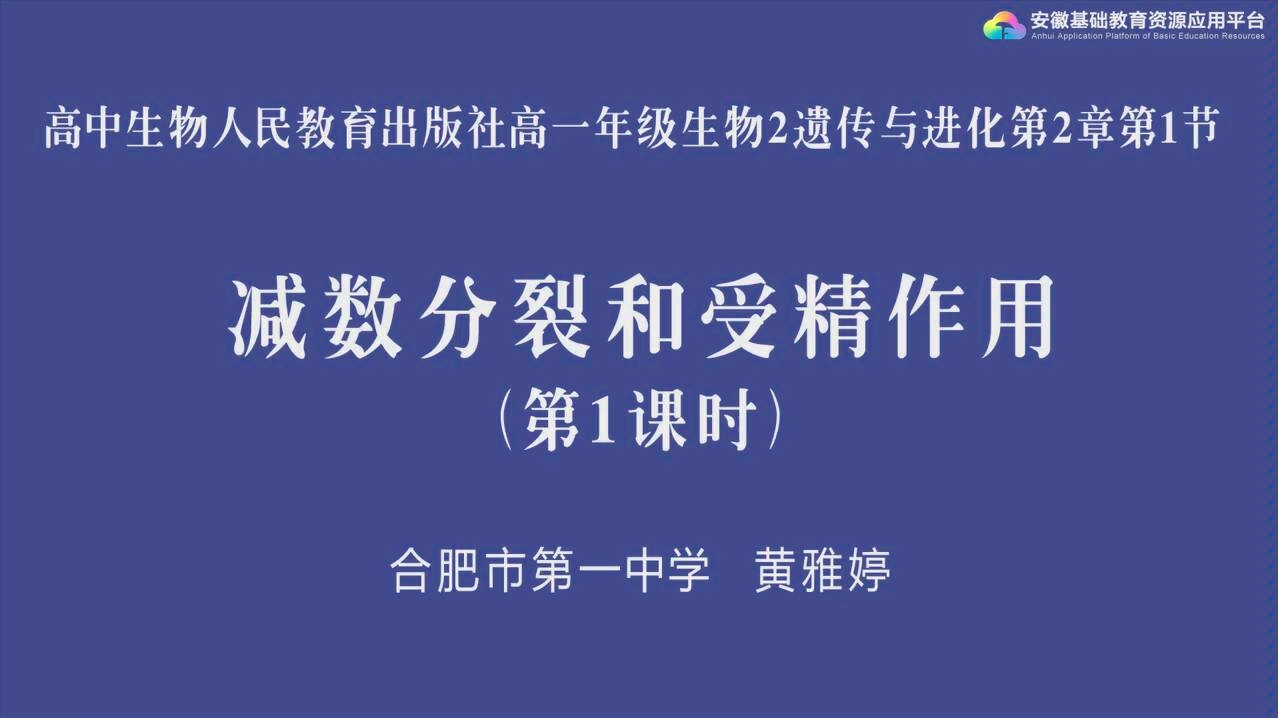 减数分裂与受精作用1(进入我的首页观看更多教学视频,需要几年级的请私信,马上上传)人教版生物必修2 2020新冠疫情线上教学资源~持续更新哔哩...