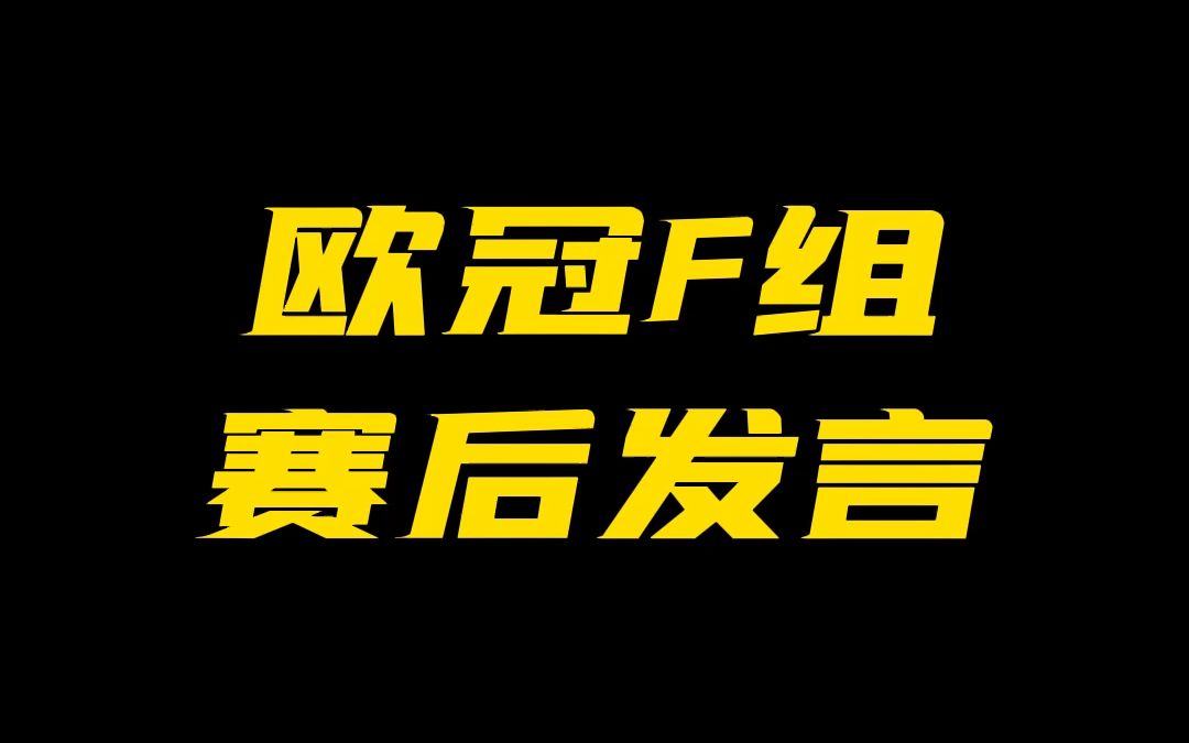 欧冠F组哔哩哔哩bilibili