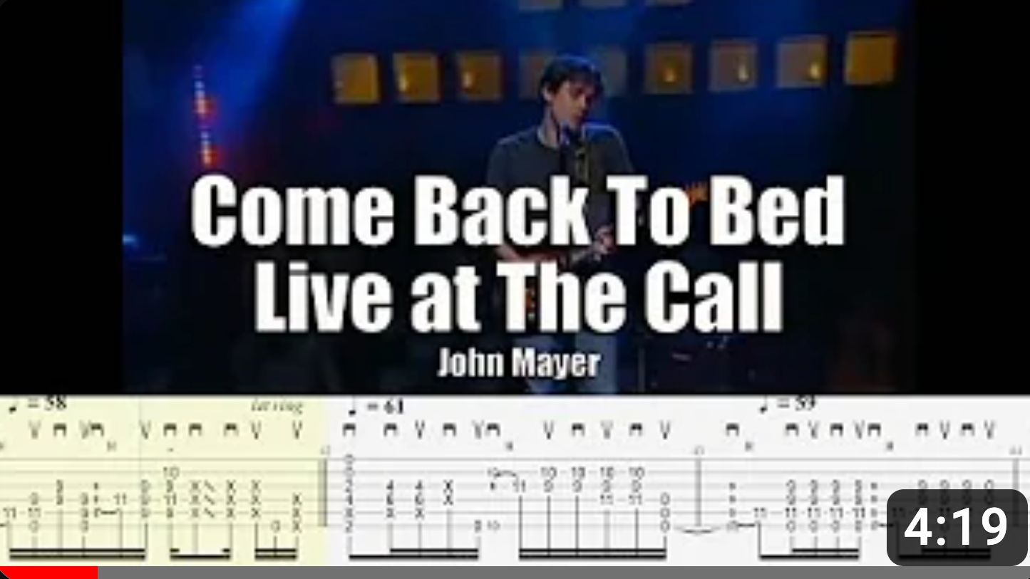 [图]【学囧妹就对】有谱就会系列！John Mayer - Come Back To Bed - Live at Last Call