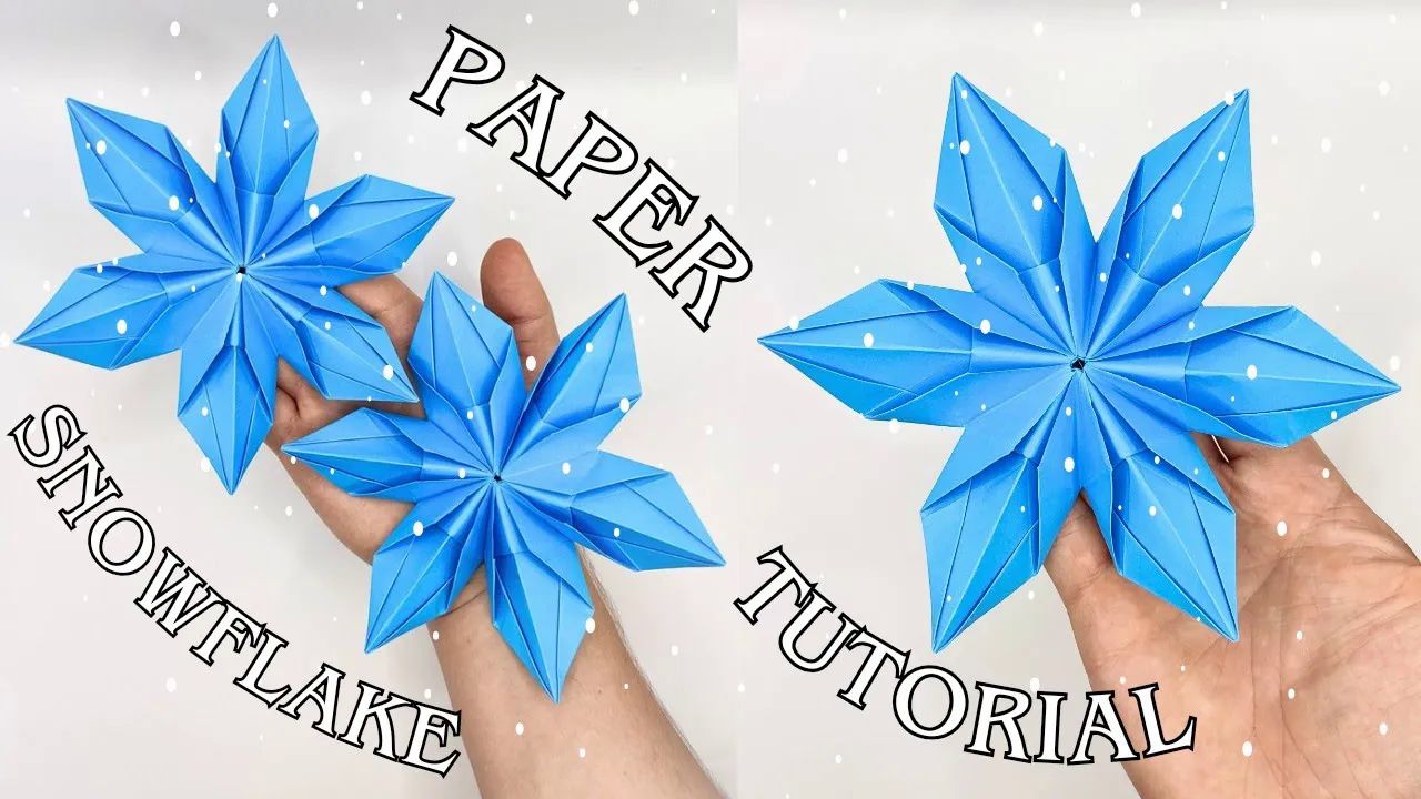 【Origami library】雪花折纸教程Origami SNOWFLAKE哔哩哔哩bilibili