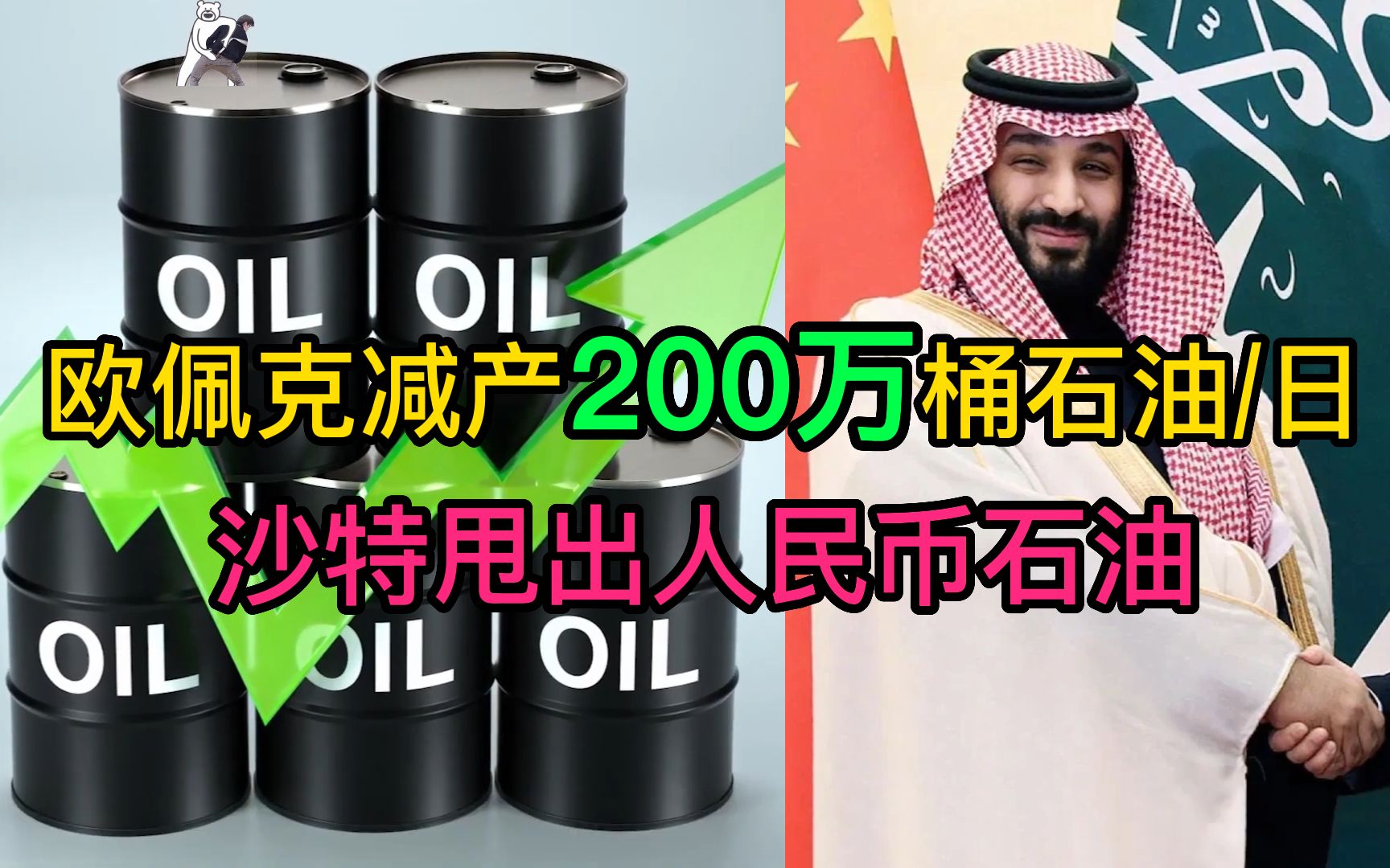 欧佩克+减产200万桶石油/日,沙特甩出人民币石油!哔哩哔哩bilibili