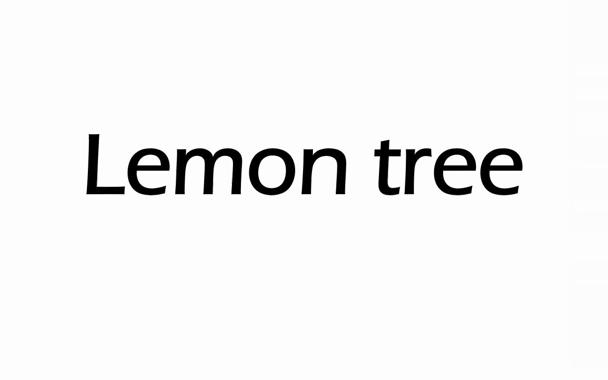 [图][课前歌曲] Lemon tree - Fool's Garden