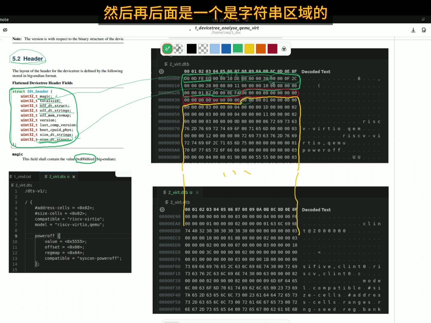 [嵌入式出坑笔记]4花16min分析设备树dts/dtb文件数据结构哔哩哔哩bilibili