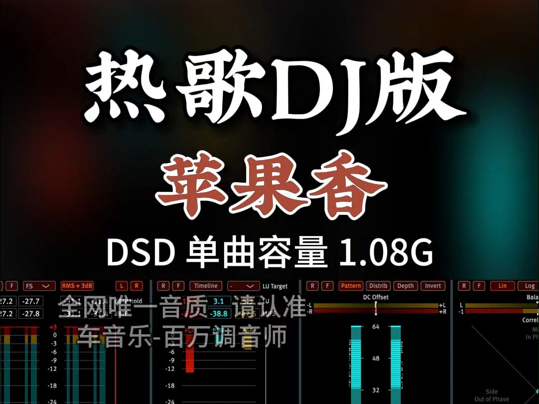 网络爆火,DJ版《苹果香》,DSD完整版1.08G,百万调音师专业录音棚制作,顶级hifi无损音质哔哩哔哩bilibili