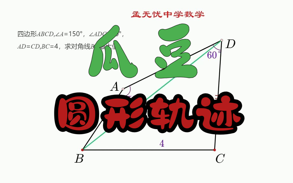 瓜豆问题之圆形轨迹,圆心这个难点该怎样解决哔哩哔哩bilibili