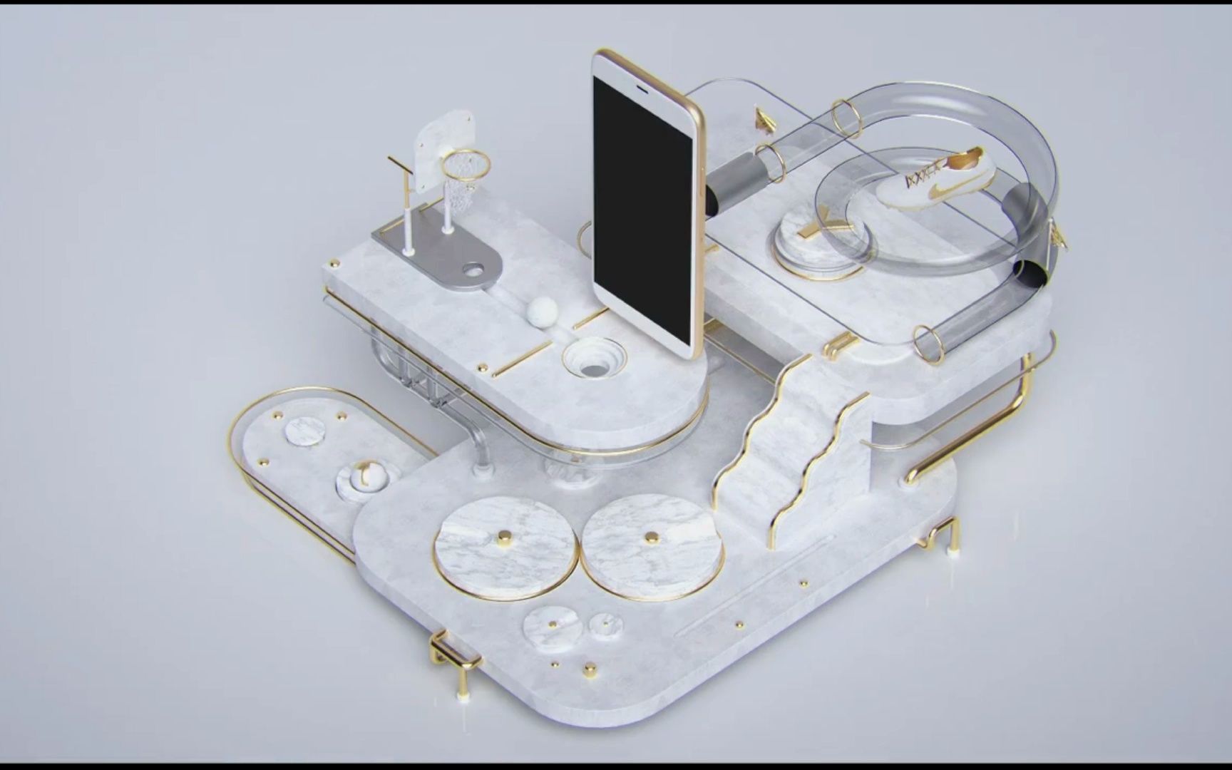 十方教育影视后期学员作品:小球联动机械城堡