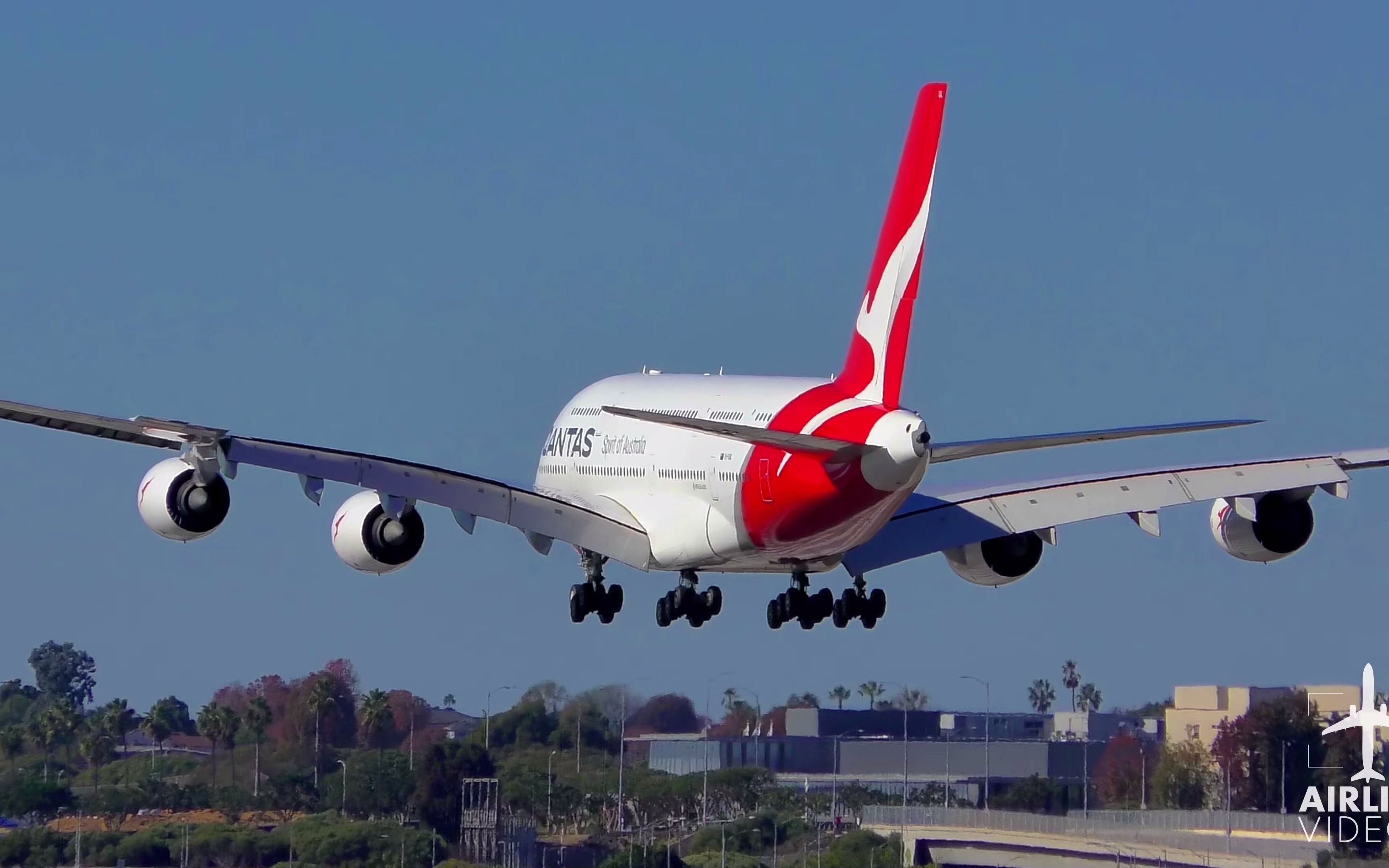 4k · quantas a380降落lax