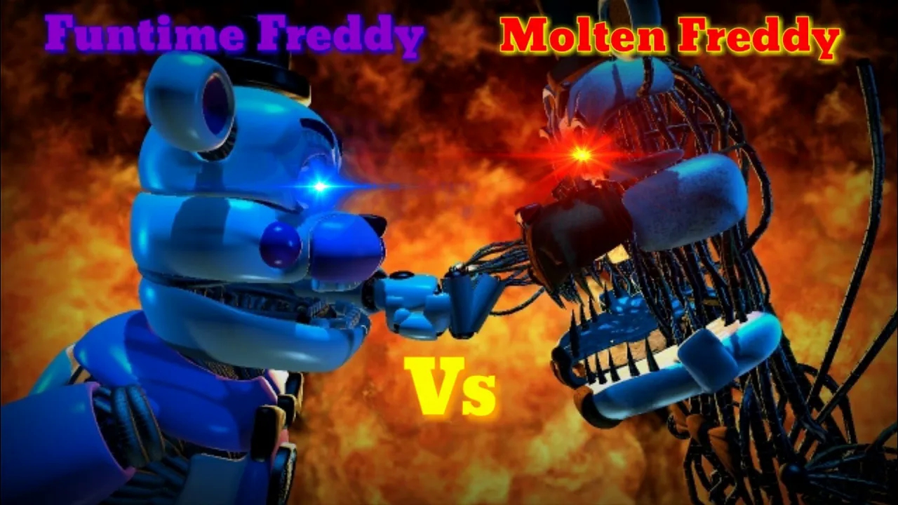 [图][FNAF/SFM] 欢乐时光弗莱迪VS融造弗莱迪｜Funtime Freddy VS Molten Freddy