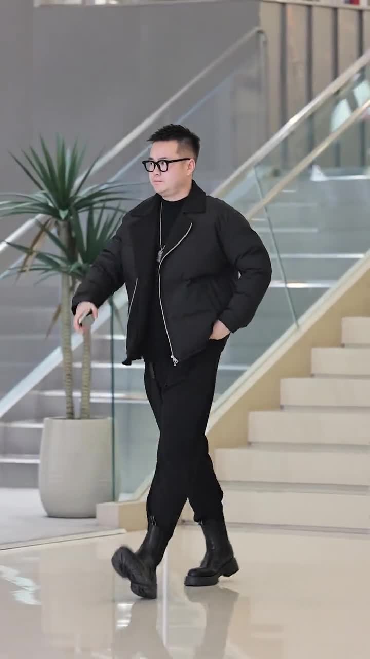 喜欢一身黑的胖男生看过来,这么穿是真的帅