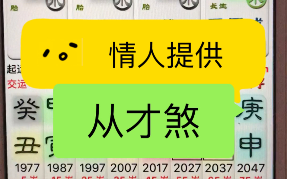 八字算命:情人提供,从才煞哔哩哔哩bilibili