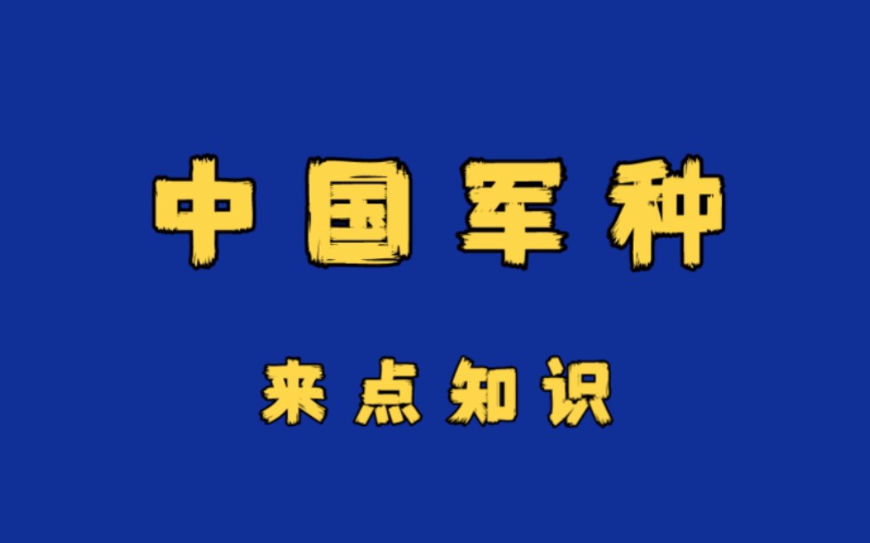 中国有哪些军种?哔哩哔哩bilibili