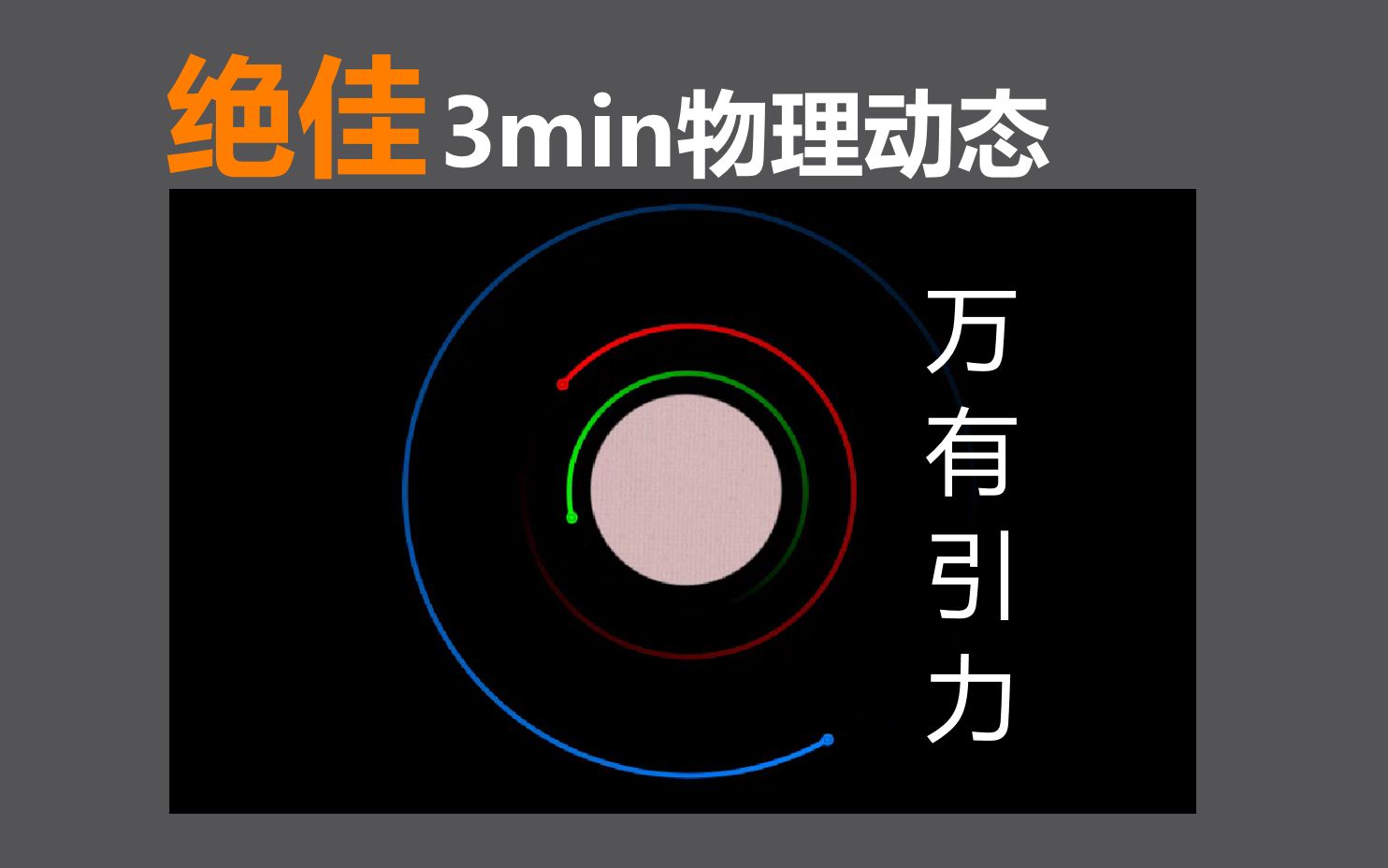 [图]【演示】绝佳3min物理动态演示 万有引力
