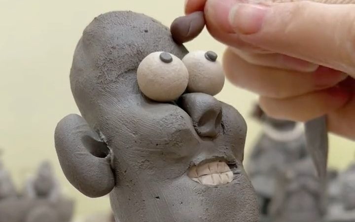 半步钟馗简单的抽象泥塑_哔哩哔哩_bilibili