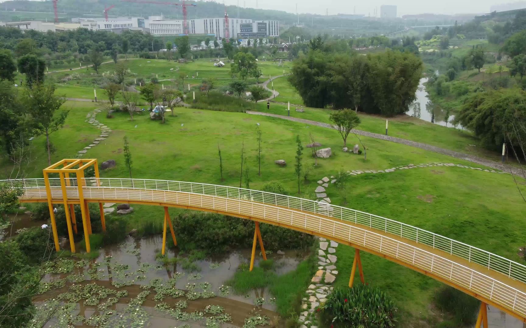 重庆北碚竹溪河湿地公园,适合钓鱼刷水露营踏青摄影骑行,视频最后有炸