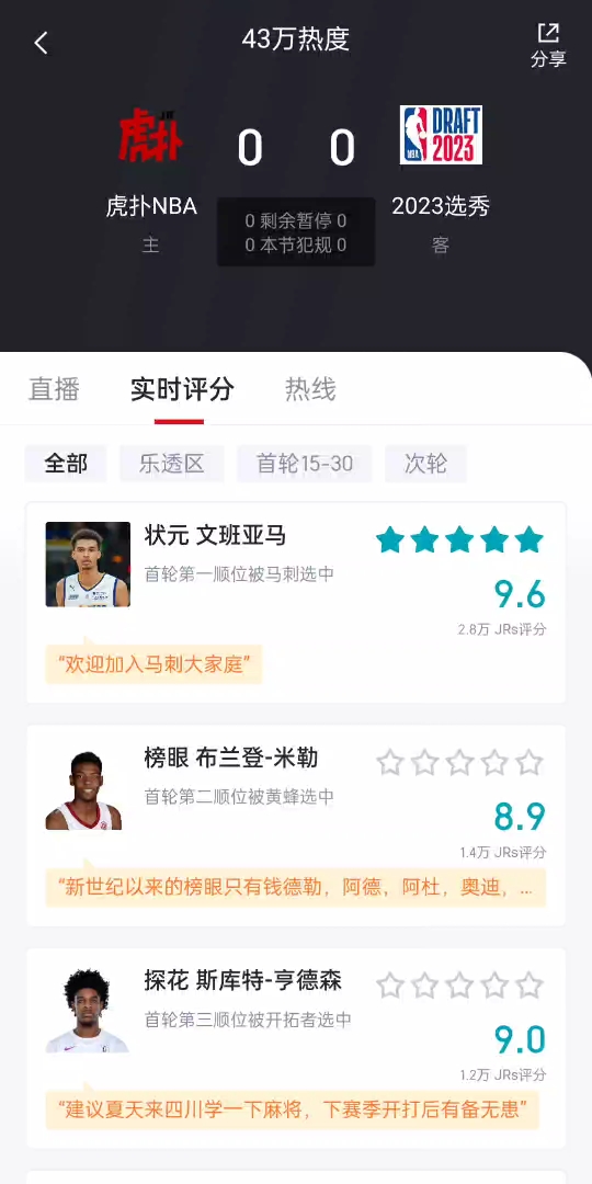 nba2023年选秀大会首轮30位哔哩哔哩bilibili