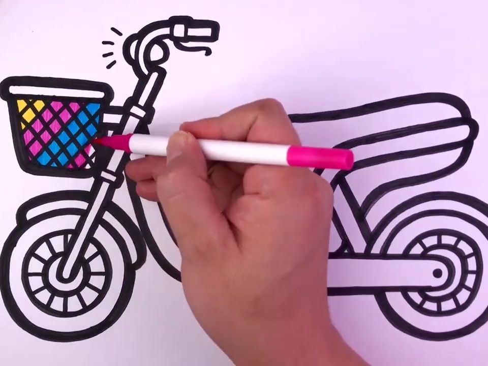 自行车怎么画未来图片