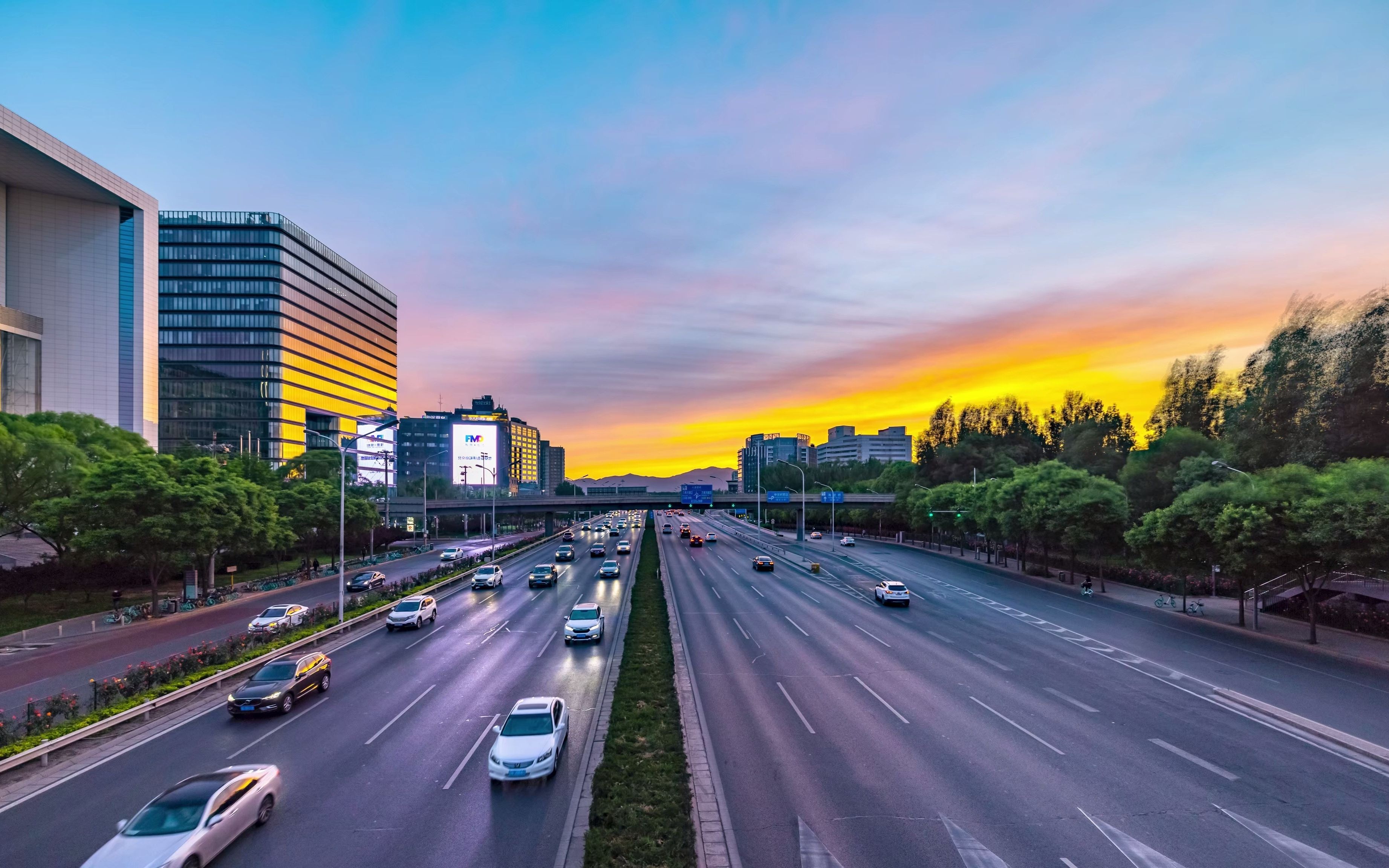 北四环晚霞-入夜(r5 4k超采)