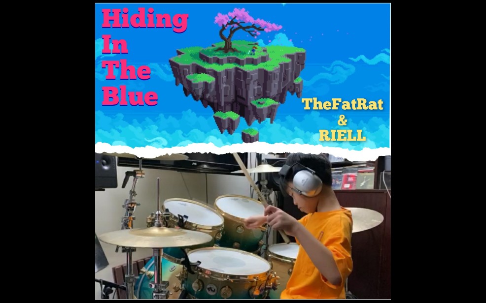 [图]TheFatRat & RIELL -Hiding In The Blue drum drumcover 7yo KIMI仔  HK