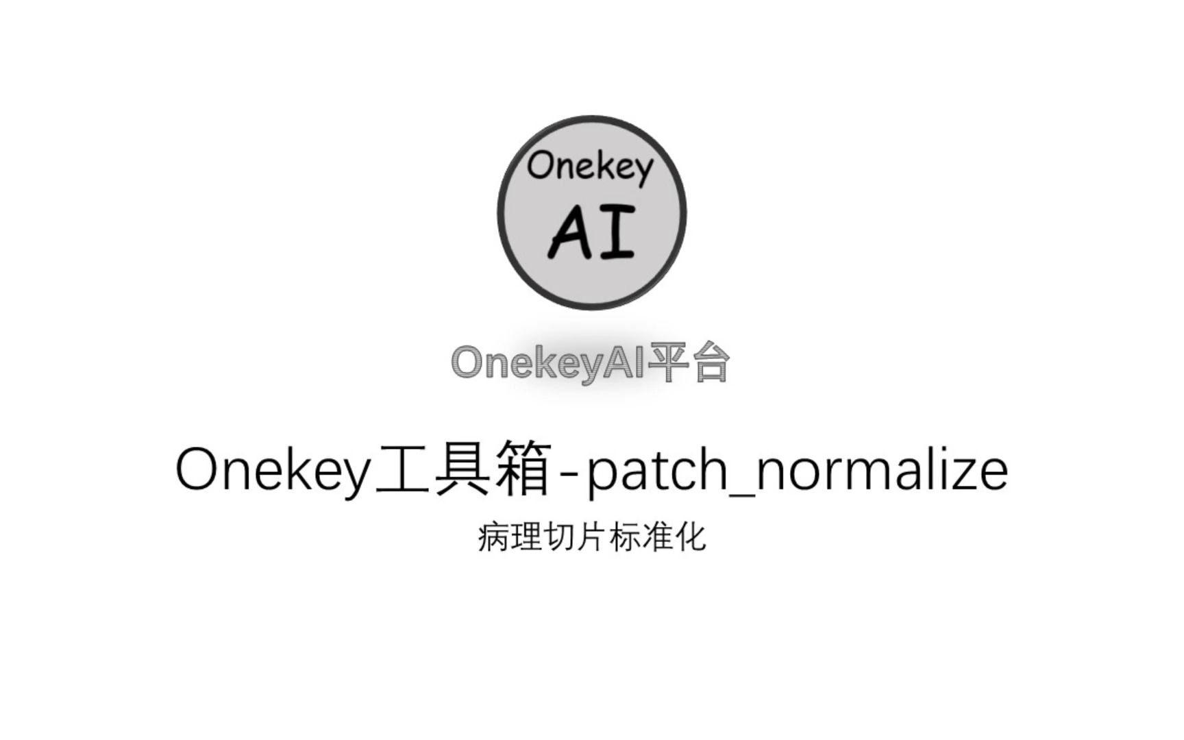 Onekey平台简介OKTpatchnormalize,patch数据标准化哔哩哔哩bilibili