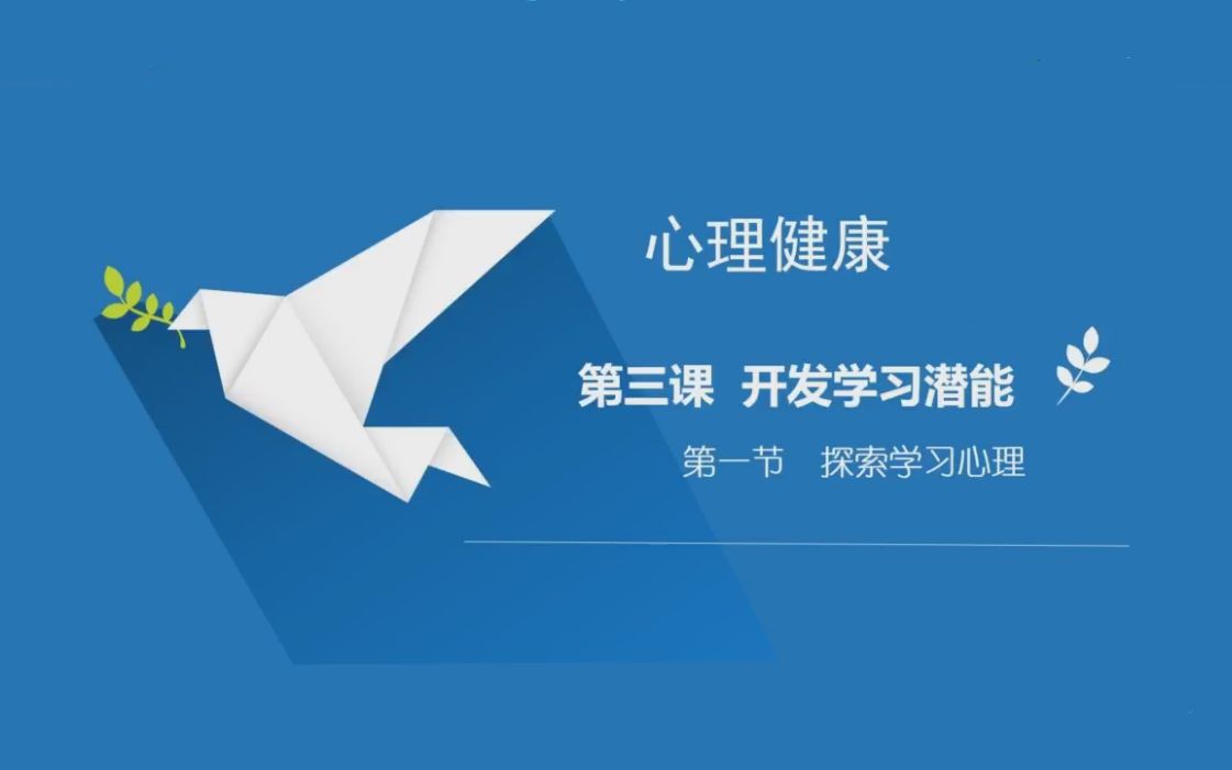 网课回放:心理健康 第三课 开发学习潜能 潘峥老师主讲哔哩哔哩bilibili