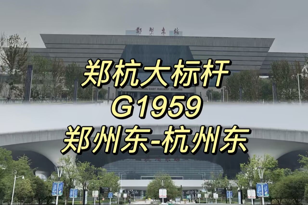 【CR运转】站在人生的米字路口——郑杭大标杆G1959次列车郑州东杭州东运转记录(含杭州西站乱逛)哔哩哔哩bilibili