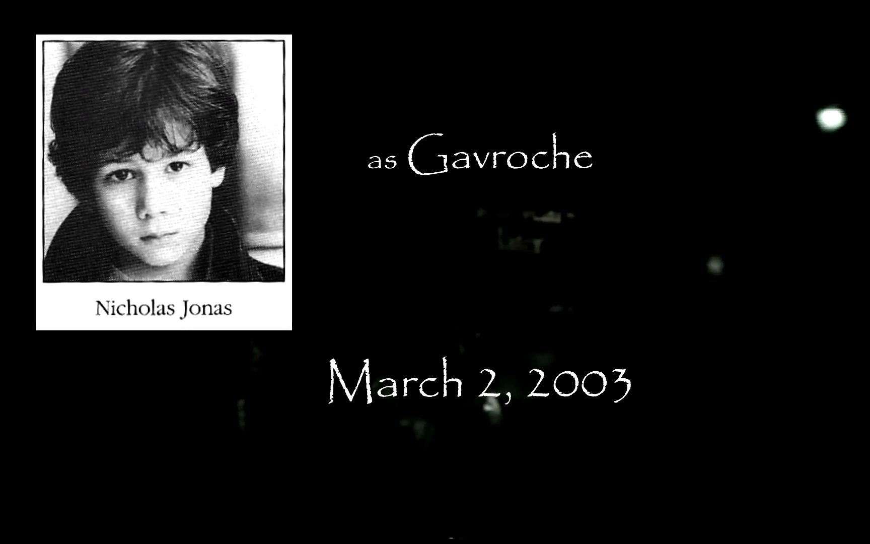 [图]小神马Nick Jonas小时候出演《悲惨世界》Gavroche的珍贵影像2003