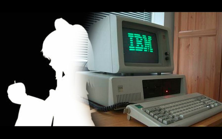 [图]拍摄11小时-1984年产古董IBM电脑放Bad Apple / Badapple / 烂苹果 37岁的IBM PC/XT 5160微机，Basic原创