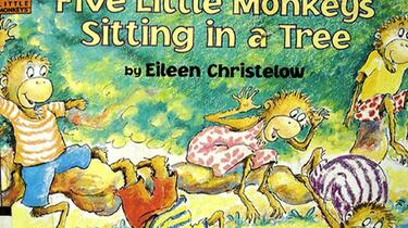 每日绘本】Five Little Monkeys Sitting In A Tree五只小猴子坐在树上_