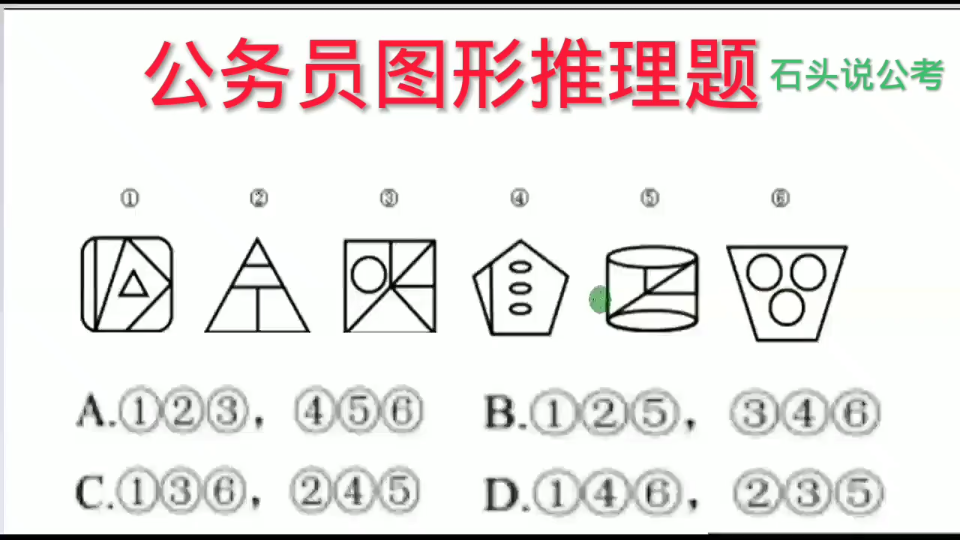 公考题:“组合图形“是每年公考图推题常考知识点,而“相同元素“考查是热点题型,解题思路非常值得大家公考复习时参考哔哩哔哩bilibili