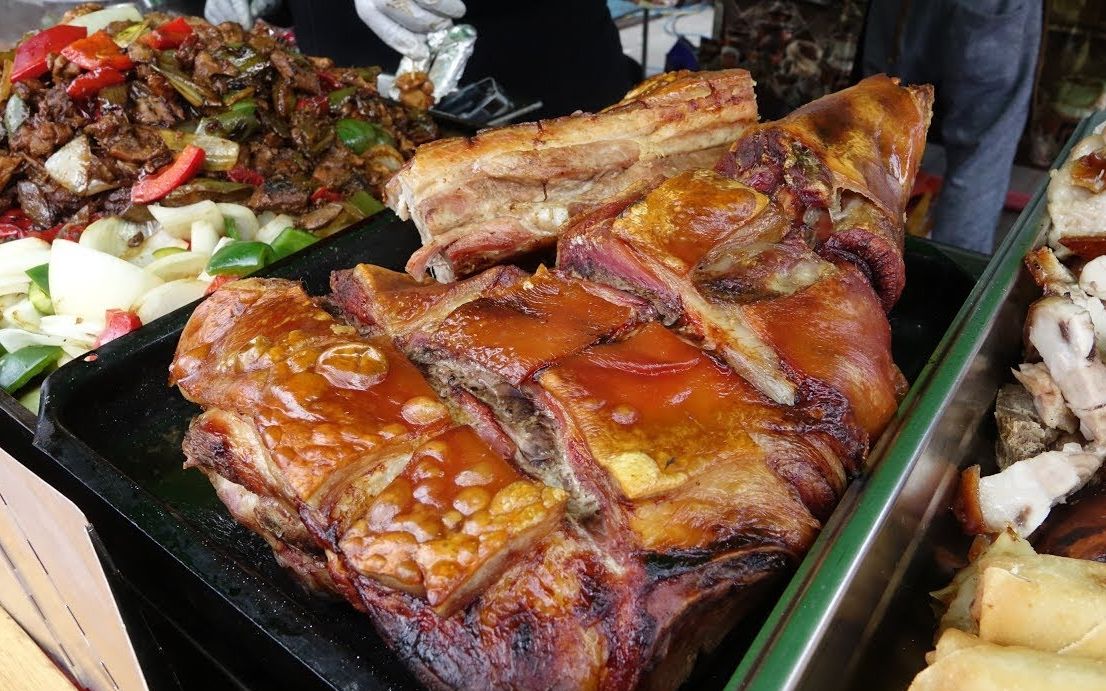 [图]【58分钟】超长伦敦街头美食，Portobello路Acklam村的街头食品市场。