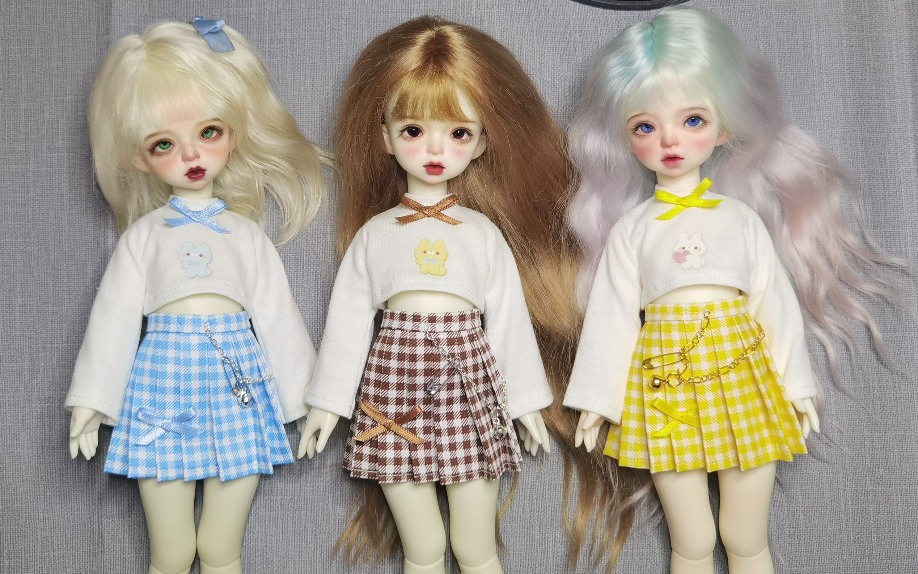 bjd整了个女团衣服白菜又好看