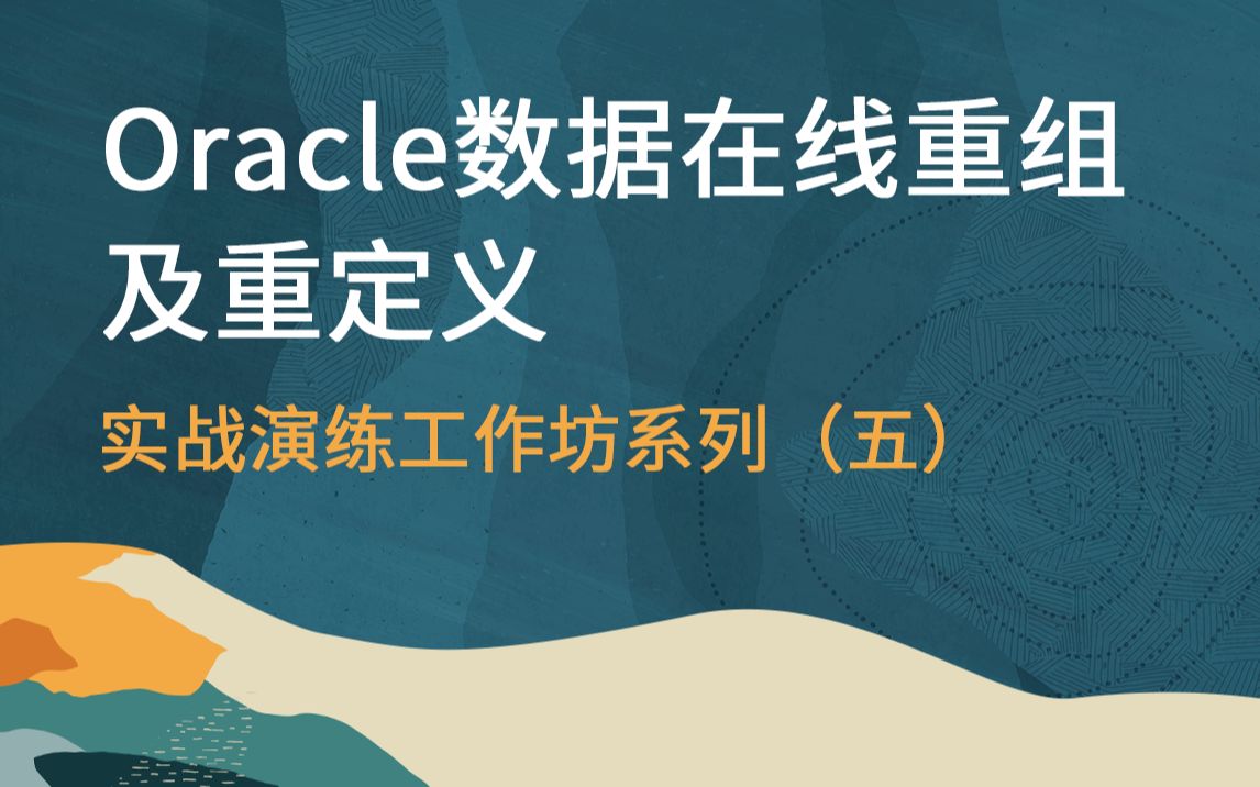 【Oracle 公益课堂】Oracle数据在线重组及重定义实战演练工作坊系列(5)哔哩哔哩bilibili